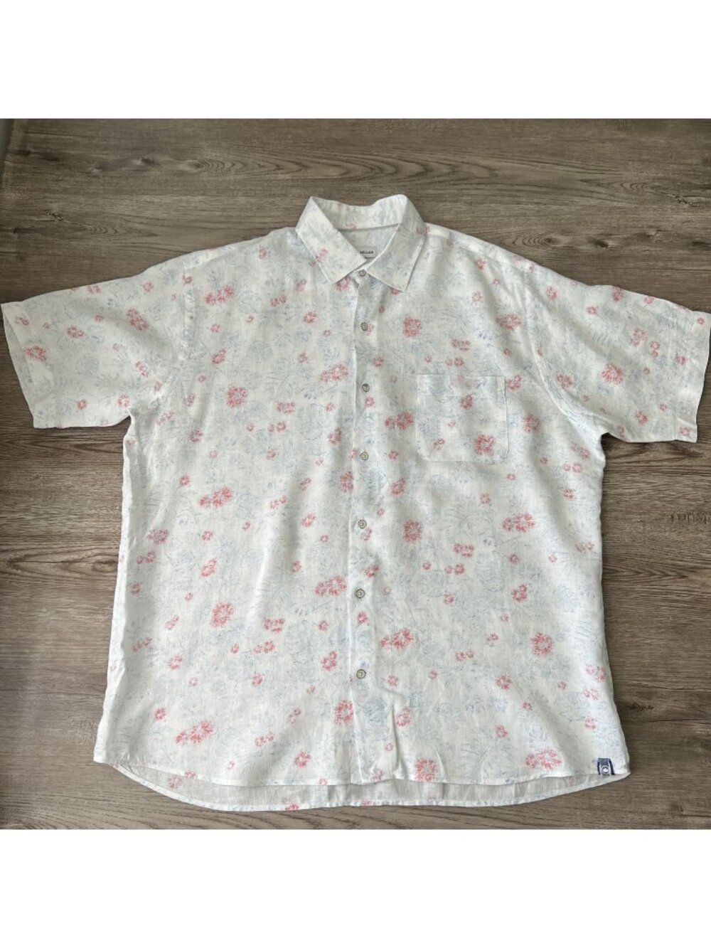 Peter Millar Crown Palm Haven Linen Sport Shirt Mens Large Classic Fit